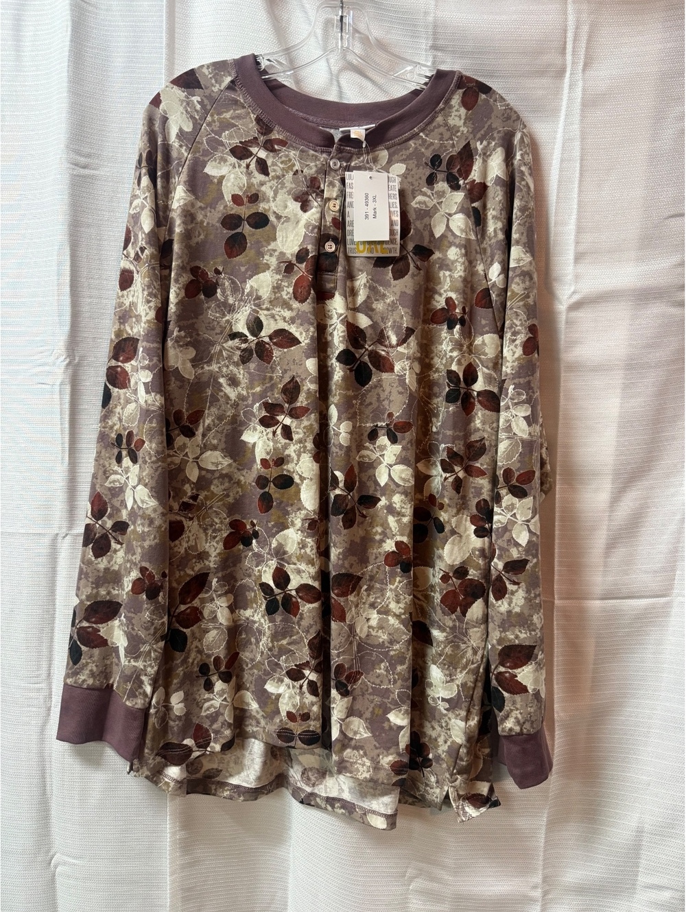 LuLaRoe 3XL Floral Long Sleeve Henley Shirt [COPY]